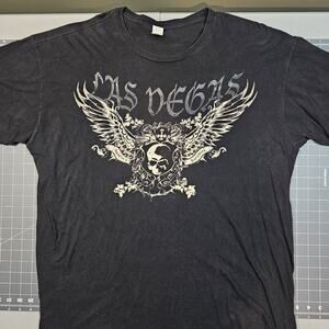 Las Vegas Tshirt XXL Gamblers Paradise Y2K Skulls Cyber Mall Goth Mma Couture